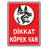 Dikkat Köpek Var Logo PNG Vector