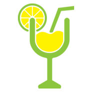 Juice Glass Logo PNG Vector