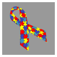 Simbolo Autismo Laço Quebra-Cabeças Colorido Logo PNG Vector