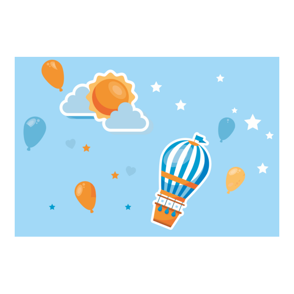 BALÃO NUVEM SOL - BALLOON CLOUD SUN Logo PNG Vector