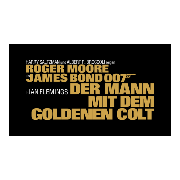 Der Mann mit dem goldenen Colt Logo PNG Vector