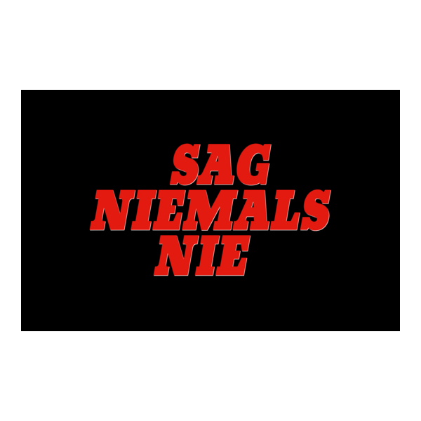 Sag niemals nie Logo PNG Vector