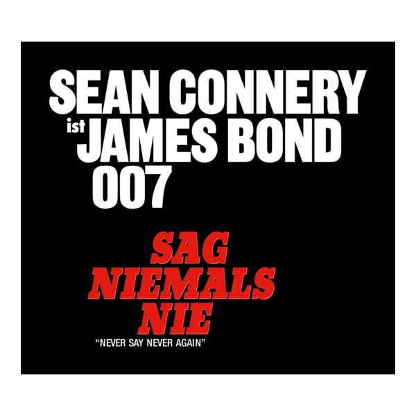 Sag niemals nie Logo PNG Vector