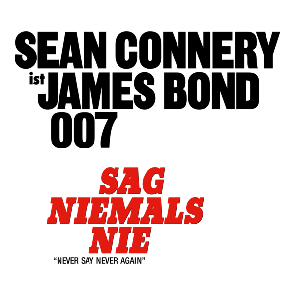 Sag niemals nie Logo PNG Vector