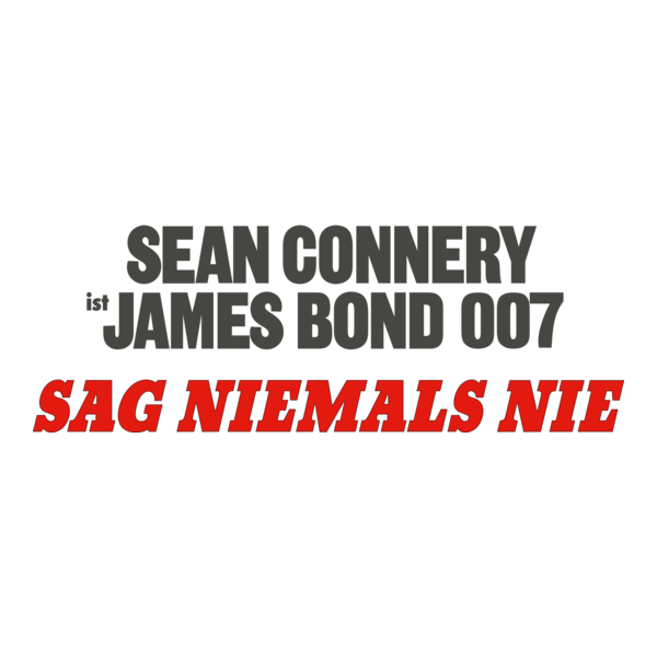 Sag niemals nie Logo PNG Vector