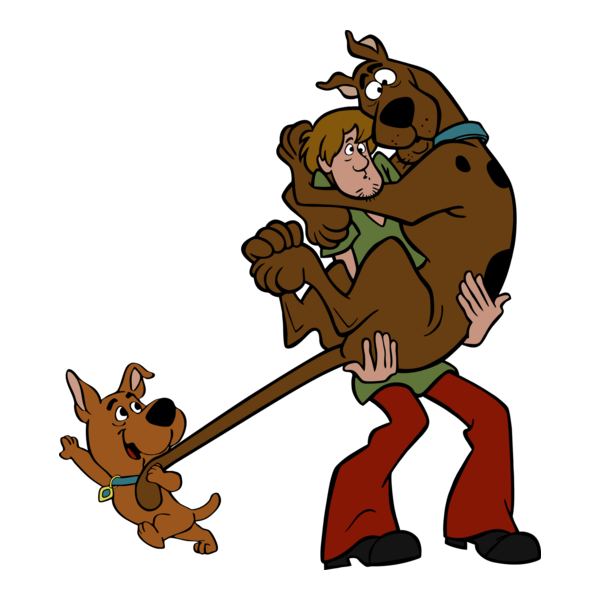 Scrappy is pulling Scooby's tail Logo PNG Vector