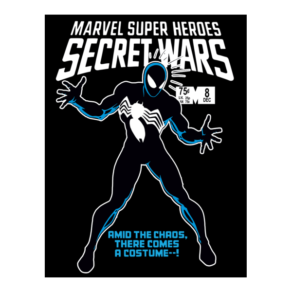 Secret Wars 8 Black Spider-Man Logo PNG Vector