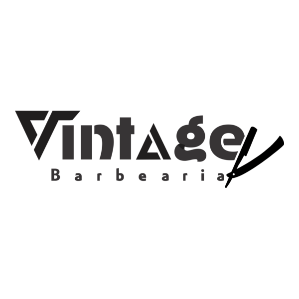 Vintage Barbearia Logo PNG Vector