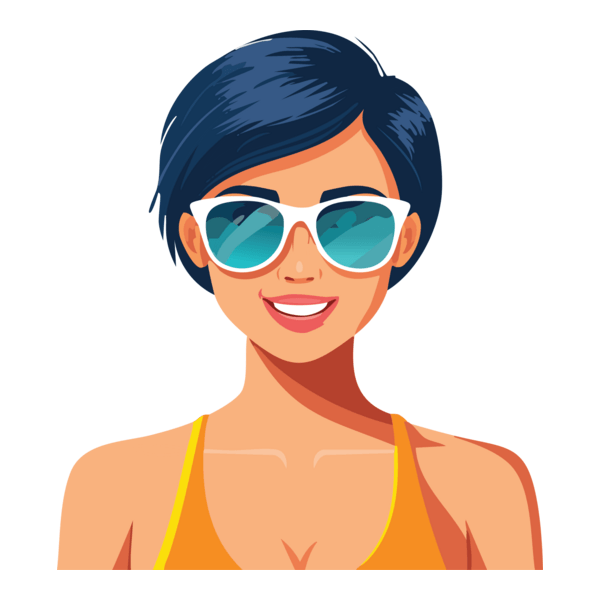 women with short hair Logo PNG Vector