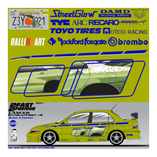 arte decal lancer evo viii 2fast 2furious Logo PNG Vector