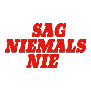 Sag niemals nie Logo PNG Vector