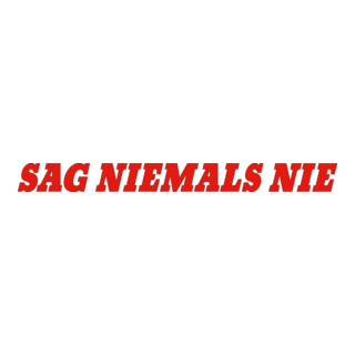 Sag niemals nie Logo PNG Vector