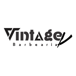 Vintage Barbearia Logo PNG Vector