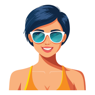women with short hair Logo PNG Vector