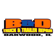 B&D Truck & Trailer Repair Logo PNG Vector