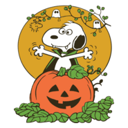 Charlie Brown Halloween Logo PNG Vector