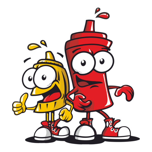 Ketchup and Mustard Logo PNG Vector