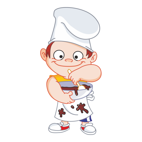 Kid cooking Logo PNG Vector