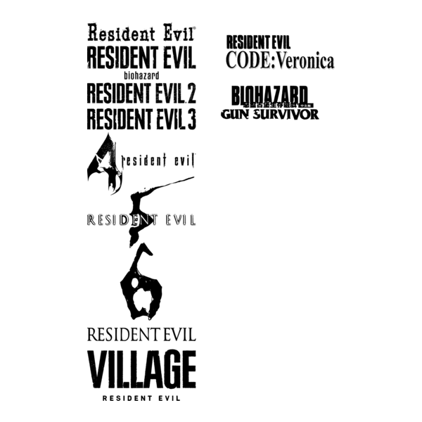 Loghi Videogame Resident Evil 1-7 Logo PNG Vector