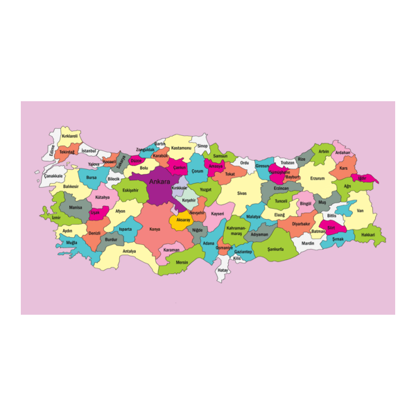 Turkey Map – Türkiye Haritası Logo PNG Vector