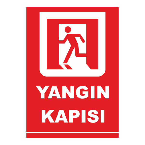 Yangın Kapısı Uyarı Levhası Logo PNG Vector
