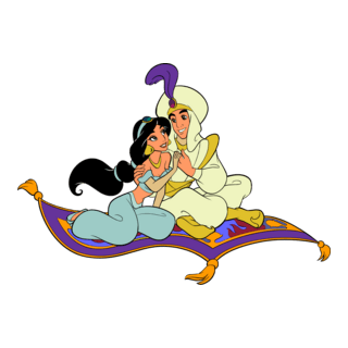 Aladdin & Jasmine Logo PNG Vector