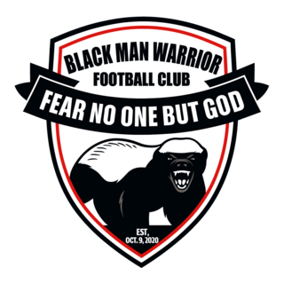 Black Man Warrior FC Logo PNG Vector