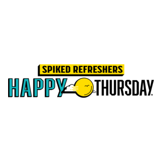Happy Thursday Spiked Refreshers Logo PNG Vector