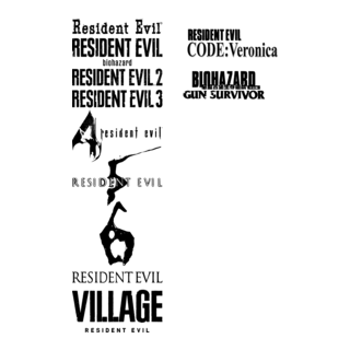 Loghi Videogame Resident Evil 1-7 Logo PNG Vector