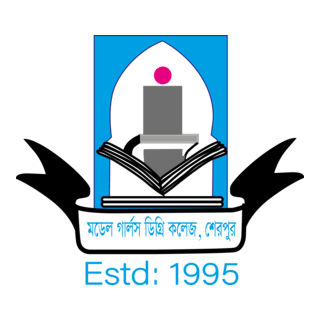 Model Girls Degree College Sherpur Logo PNG Vector