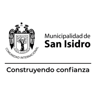 Municipalidad San Isidro - Inst. con Slogan Logo PNG Vector