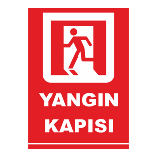 Yangın Kapısı Uyarı Levhası Logo PNG Vector