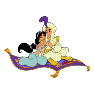 Aladdin & Jasmine Logo PNG Vector