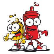 Ketchup and Mustard Logo PNG Vector