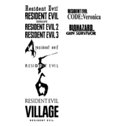 Loghi Videogame Resident Evil 1-7 Logo PNG Vector