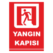 Yangın Kapısı Uyarı Levhası Logo PNG Vector