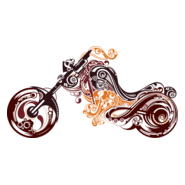 Harley Davidson Ornate Style Bike Logo PNG Vector