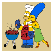 Homero y Marge Logo PNG Vector