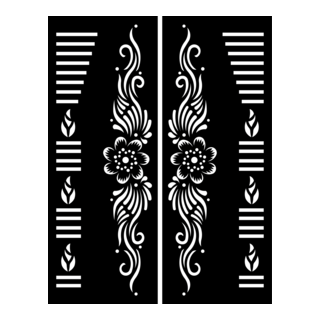 Gate Design Screen double Door Logo PNG Vector