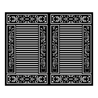 Gate double door design Logo PNG Vector