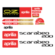 Aprilia Scarabeo Sticker Set Logo PNG Vector