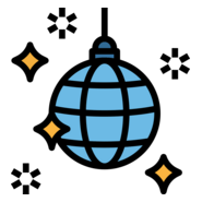 Disco Ball Logo PNG Vector