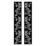 Lotus Flower Curl Grill Gate Design Logo PNG Vector