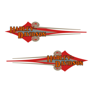 Harley Davidson Laranja Logo PNG Vector