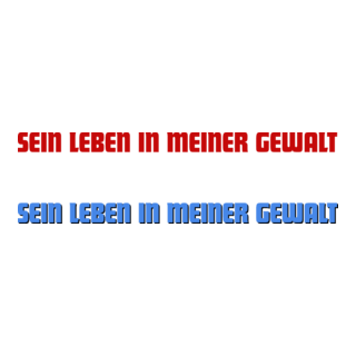 Sein Leben in meiner Gewalt Logo PNG Vector