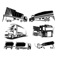 CAMINHAO CARGA BAÚ - TRUCKS TRANSPORT Logo PNG Vector