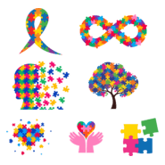 Coleção Autismo TEA Logo PNG Vector