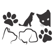 GATO CACHORRO PATAS CAT PUPPY DOG PAW Logo PNG Vector