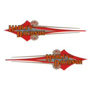 Harley Davidson Laranja Logo PNG Vector