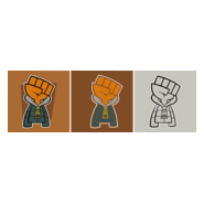 La Mano Cartoon Logo PNG Vector